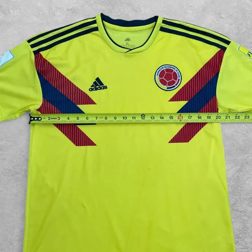 Adidas Colombia 2018 World Cup Yellow Soccer Jersey XL Blokecore